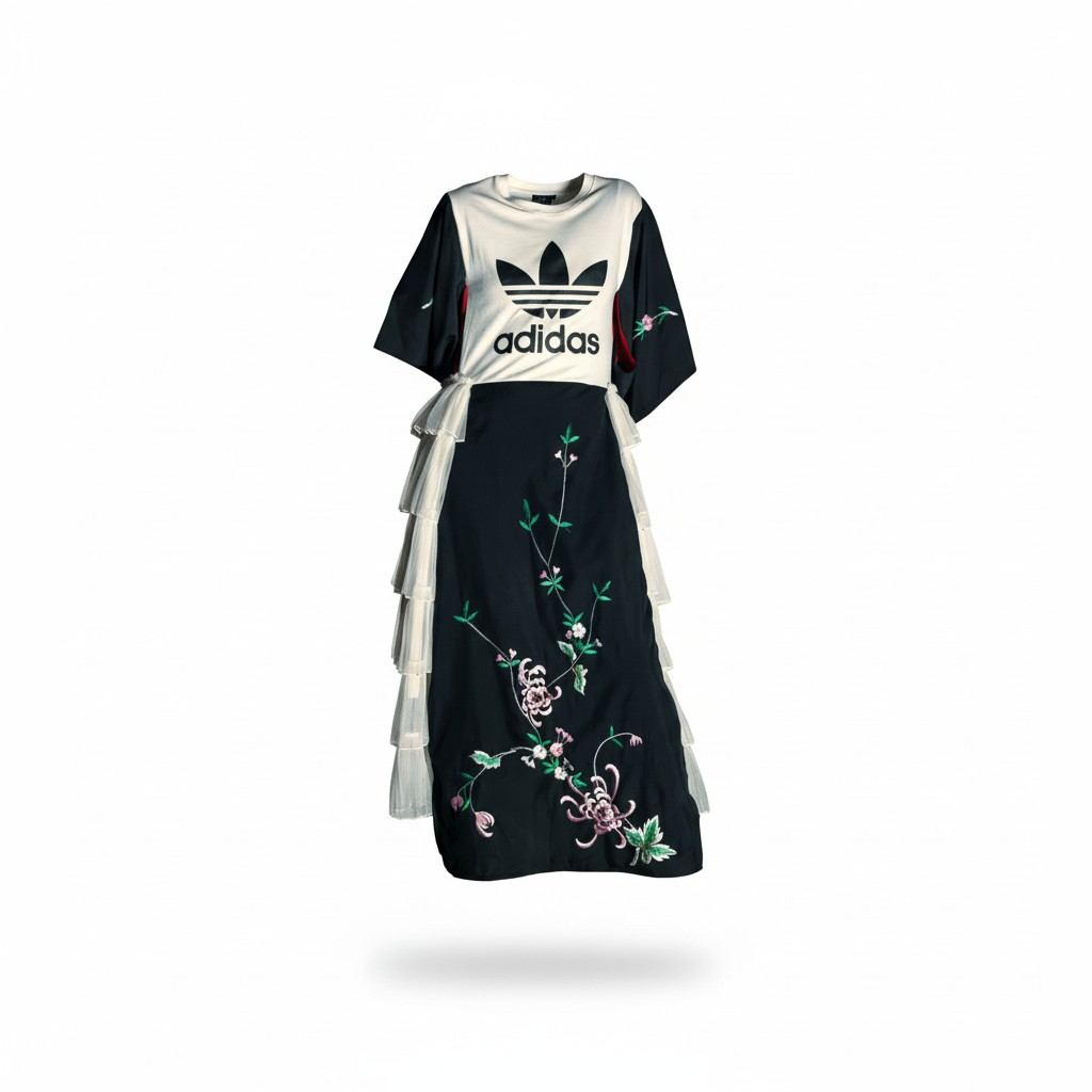 [THE DOJO DOLL DRESS ADIDAS T-SHIRT JAPANESE KIMONO AND TUTU]