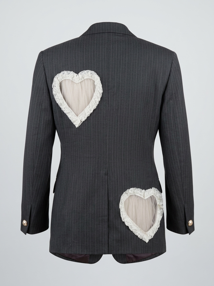 [CUT OUT YOUR HEART] Upcycled Ralph Lauren Blazer