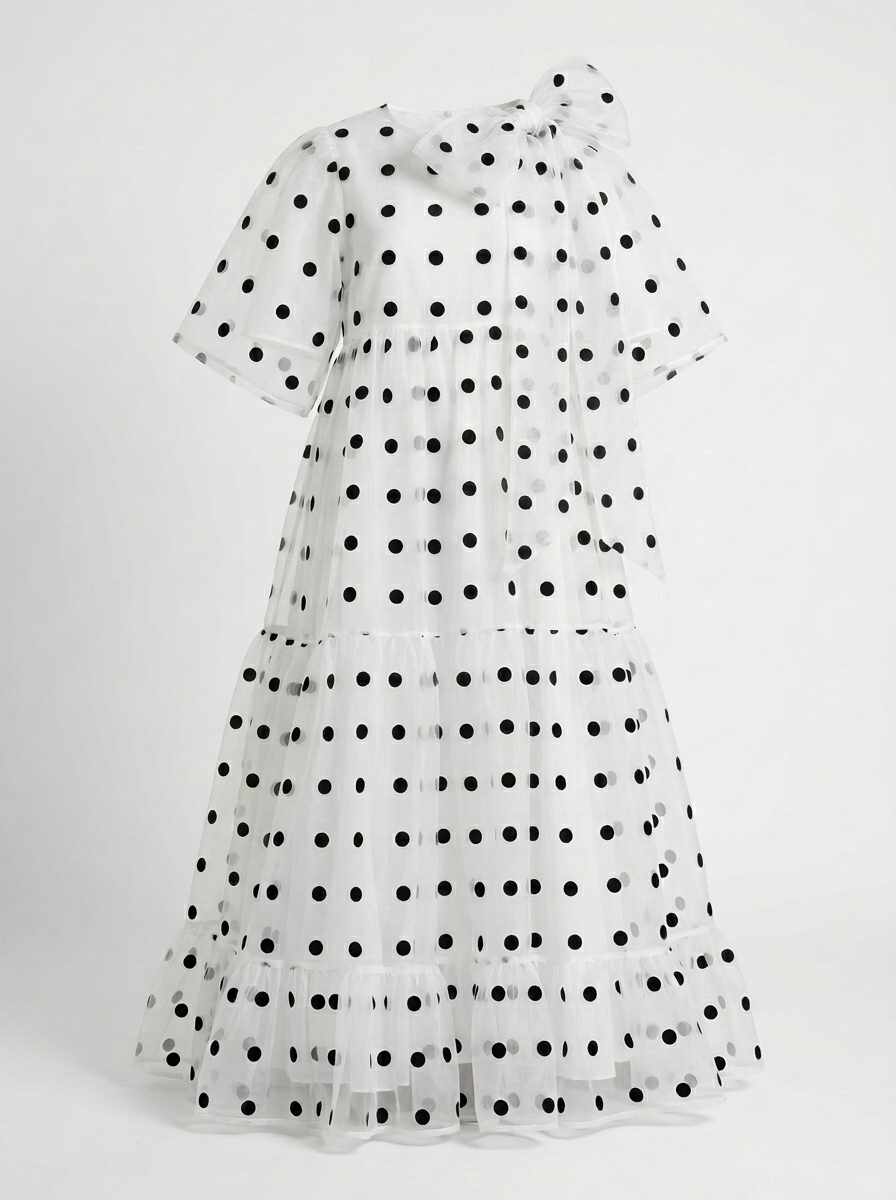 [JADE NOBEL] maxi dress polka dot organdie