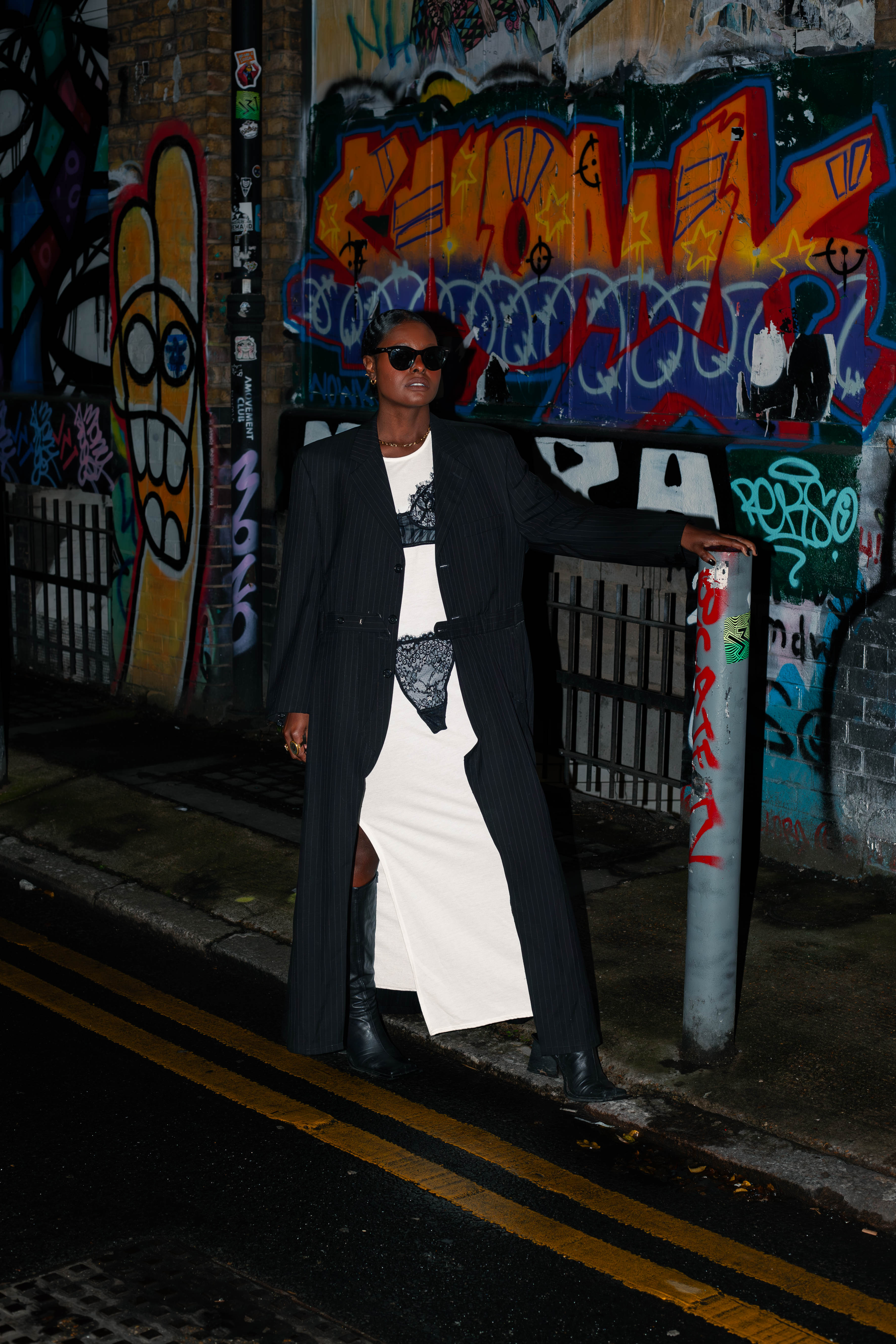 [HIS SUIT, HER THROWN] reworked over coat