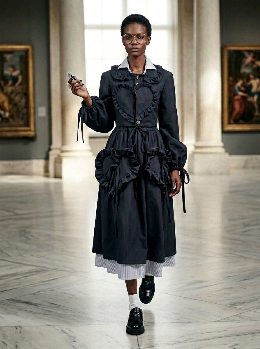 THE [QUEEN OF HEARTS] SUIT cropped jacket and midi skirt
