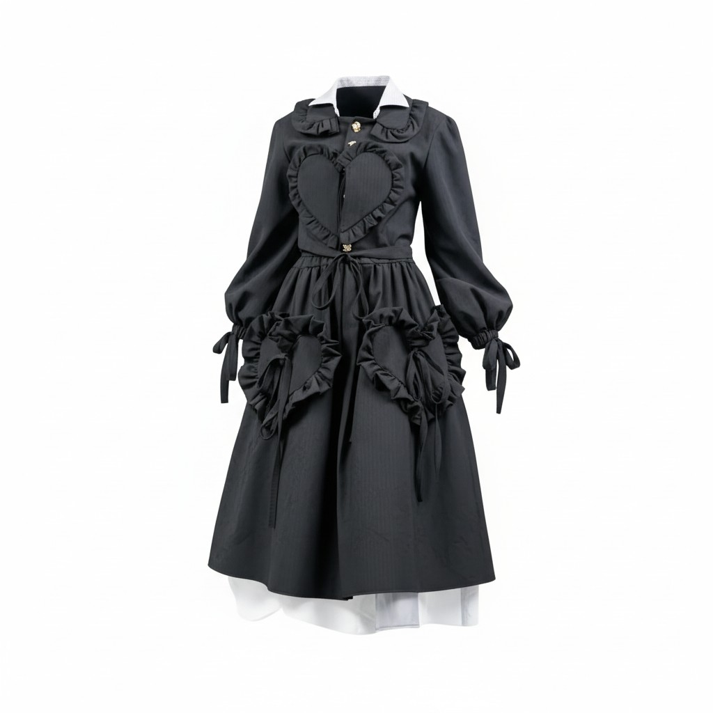 THE [QUEEN OF HEARTS] SUIT cropped jacket and midi skirt
