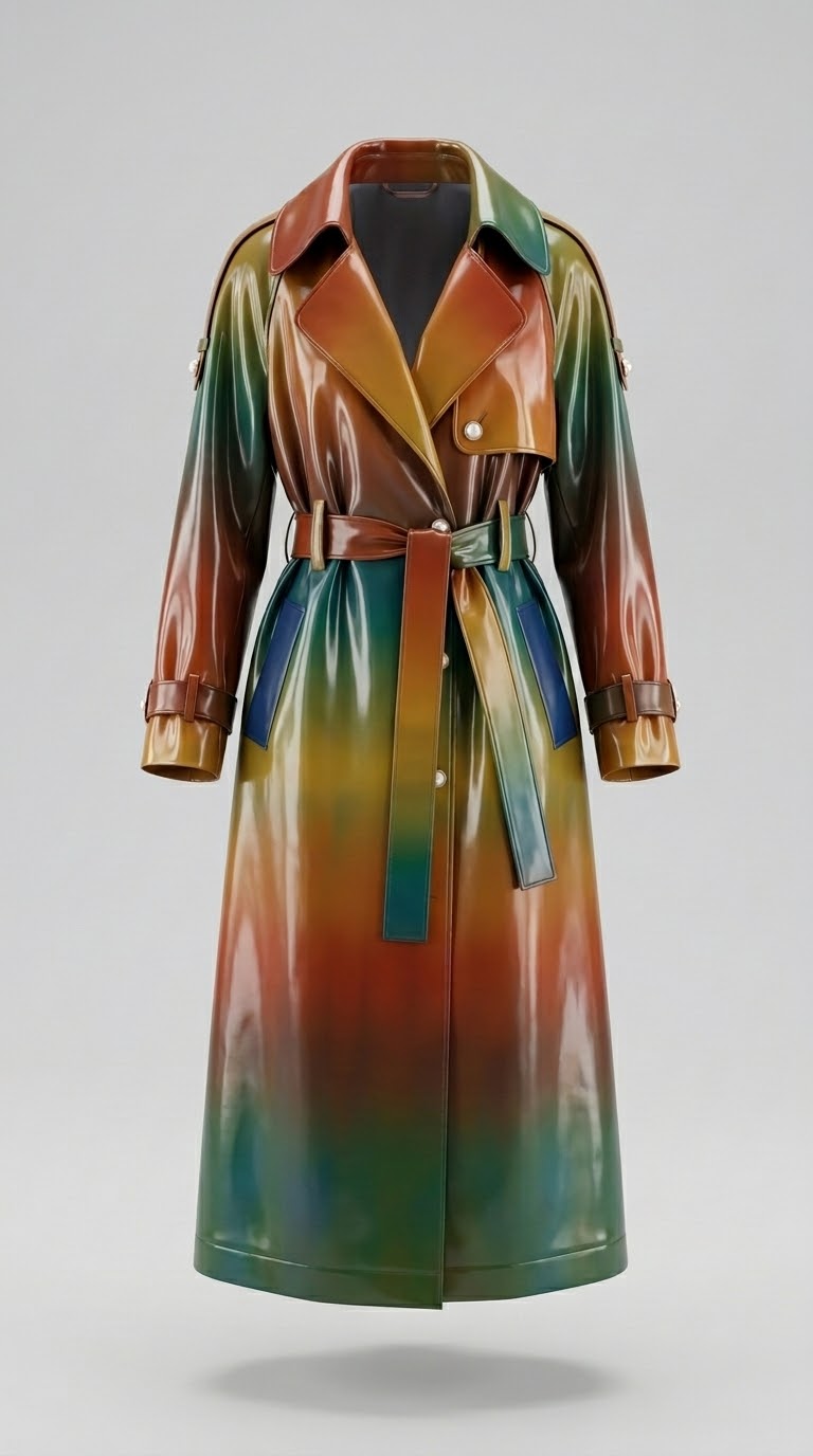 [THE HOPE COAT] A/W 26 Ombre Liquid Organza Trench Coat & skirt